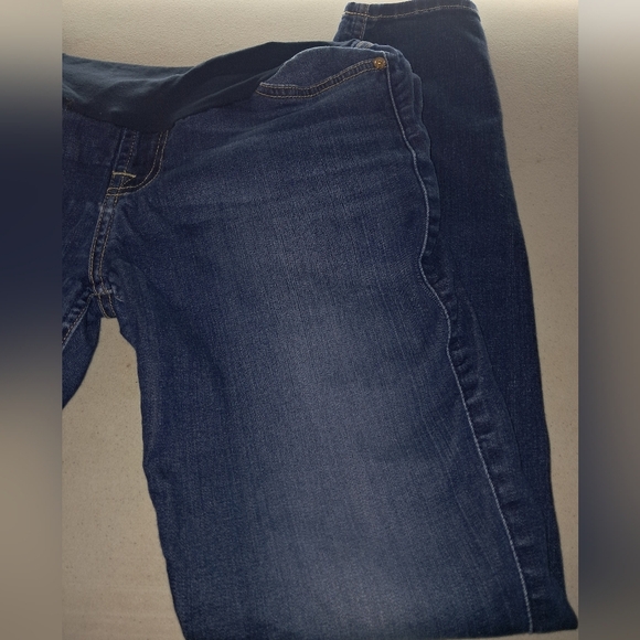 7 For All Mankind Women Maternitt Blue Jeans - Picture 11 of 13